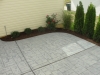 Rear stamped patio